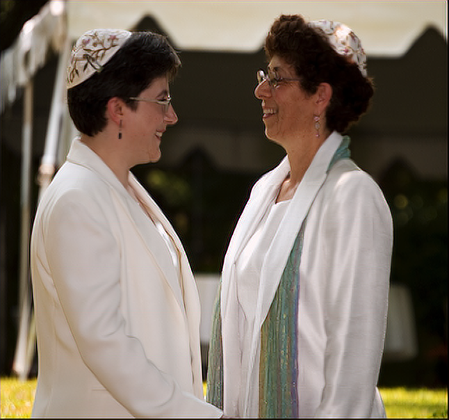 uri and her wife Rachel getting married